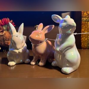 Target Bullseye Easter 2024 Ceramic Iridescent Easter Bunny 5.5"H NWT  IN HAND
